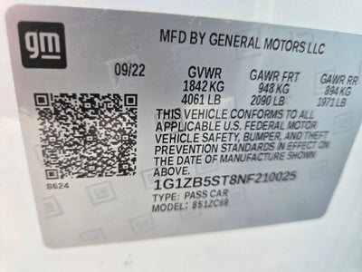 2022 Chevrolet Malibu LS 1LS