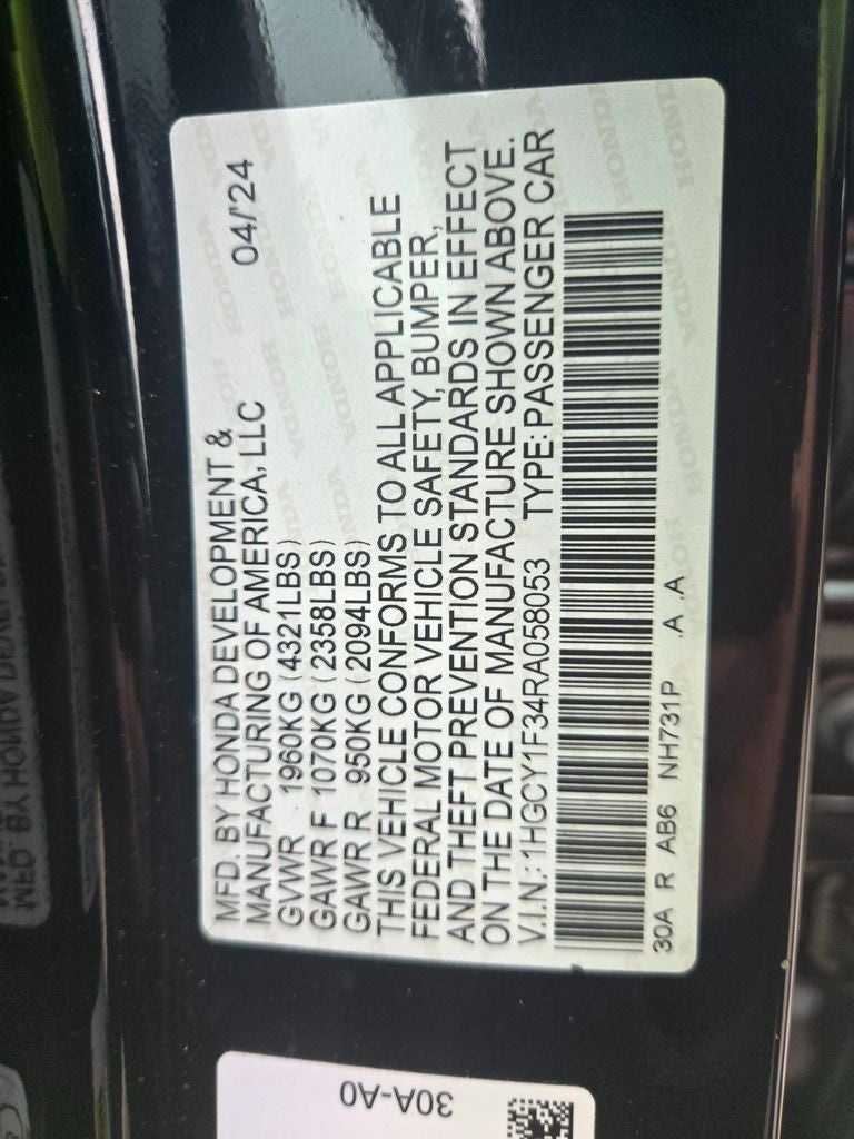 2024 Honda Accord EX