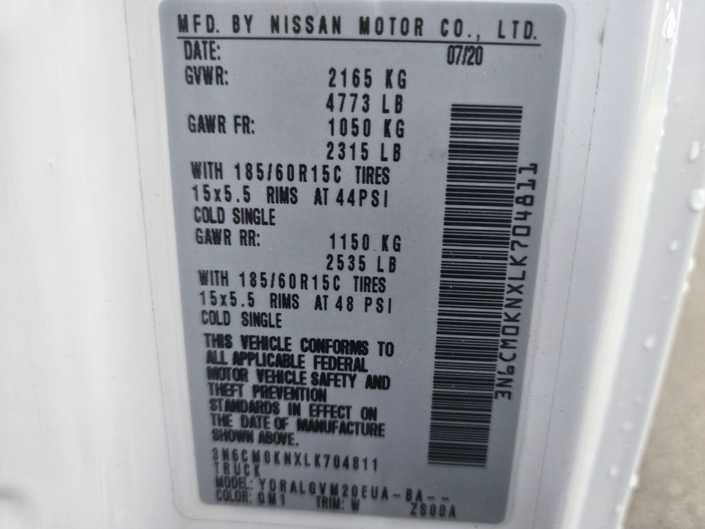 2020 Nissan NV200 SV